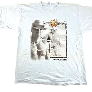 Kenny Chesney Somewhere in the Sun 2005 Tour T-Shirt Light Blue Size